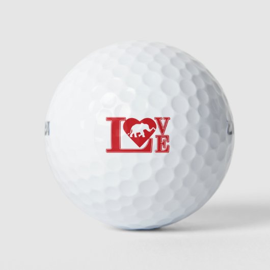 Balles De Golf L'amour-éléphants (Devant)