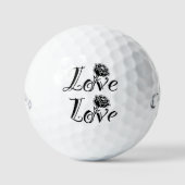 Balles De Golf L'amour en fleurs : une lettre créative (Recto)