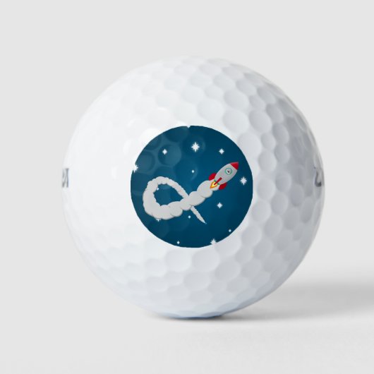 Balles De Golf Lancement d'une fusée spatiale dans l'espace (Devant)
