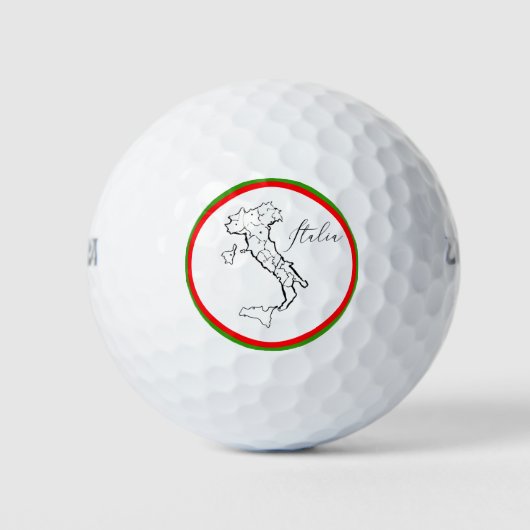 Balles De Golf *~* Langue Italienne Italie Carte (Devant)