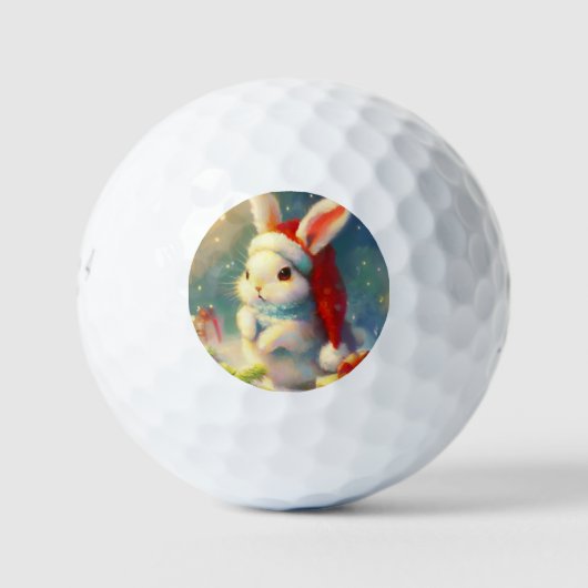 Balles De Golf Lapin de Noël (2) (Devant)