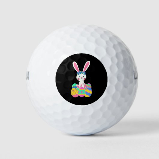 Balles De Golf Lapin de Pâques mignon (Devant)