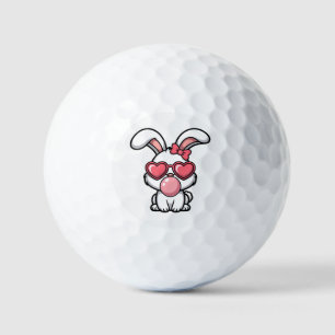 Balles De Golf Lapin Kawaii joueur avec bulle de Bubble Gum