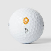 Balles De Golf L'astronaute Bitcoin à la lune - Btc Crypto (Devant)