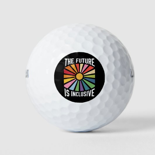 Balles De Golf L'avenir est inclusif Rainbow Pride droits trans (Devant)