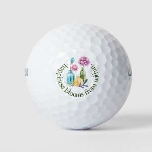 Balles De Golf Le bonheur fleurit de l'intérieur
