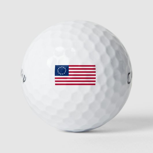 Balles De Golf Le Cercle des étoiles, drapeau américain par Betsy (Devant)