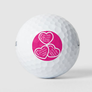Balles De Golf Le Coeur qui aime