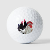 Balles De Golf "Le coq blanc et ses poules noires" (Recto)