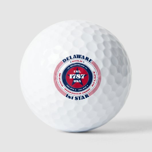 Balles De Golf Le Delaware Stathood Patriotic Gift Golf Balls (Recto)