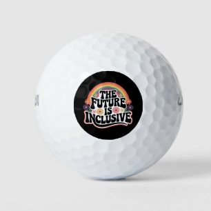 Balles De Golf Le Futur est Drapeau Arc-en-ciel LGBTQ Inclusif Ga