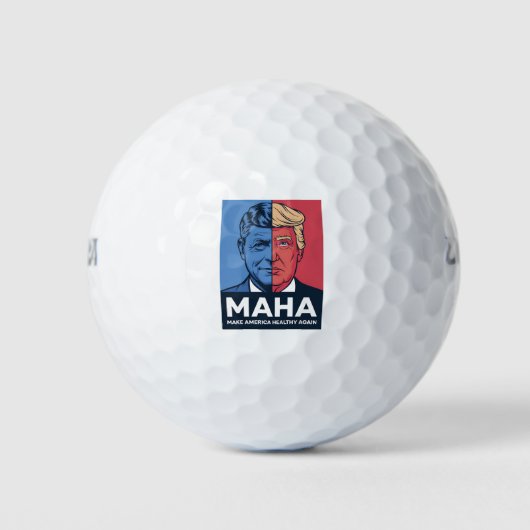 Balles De Golf Le MAHA rassure l'Amérique Trump 2024 (Devant)