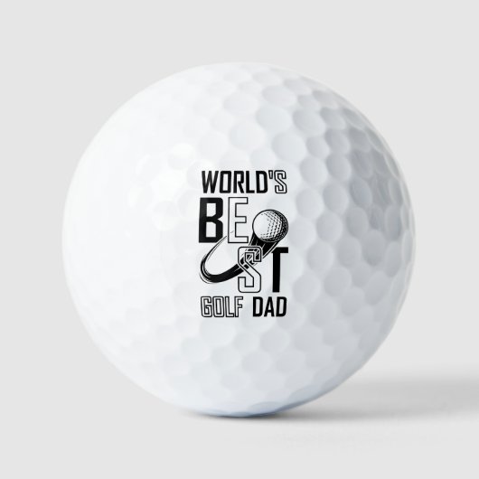 Balles De Golf Le meilleur papa de golf du monde | Cadeaux Papa B (Recto)