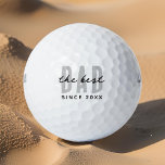 Balles De Golf Le meilleur papa depuis 20XX Moderne Simple Preppy<br><div class="desc">Ce design simple et moderne est composé de la typographie de san serif.</div>