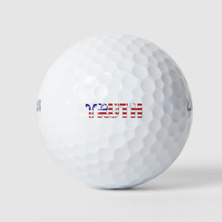 Balles De Golf Le mot "vérité" avec drapeau américain