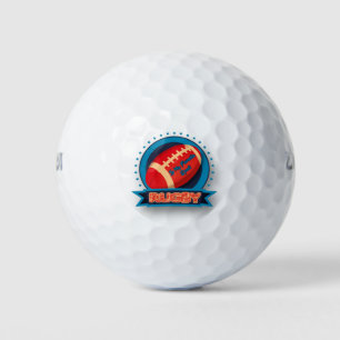 Balles De Golf Le rugby est mon sport préféré, logo de football a