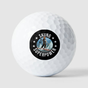 Balles De Golf Le Ski Est Ma Superpuissance
