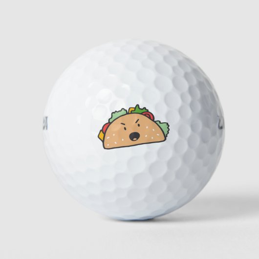 Balles De Golf Le Taco en colère (Devant)