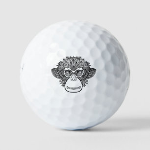 Balles De Golf Le visage du singe