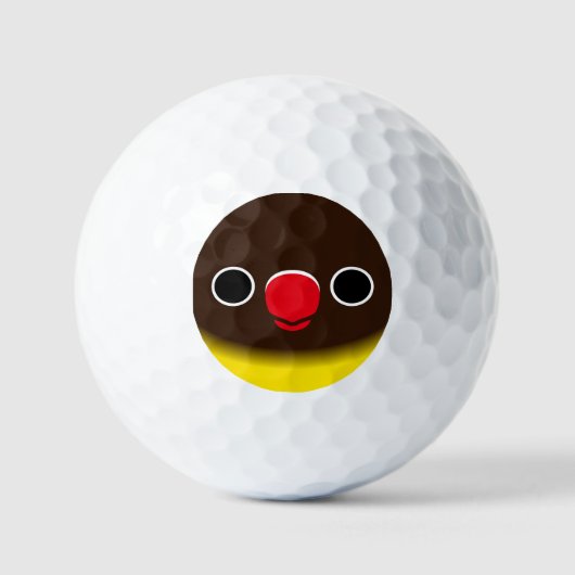 Balles De Golf Le visage d'un inséparable à collier jaune normal (Recto)