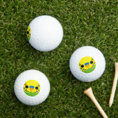 Balles De Golf Le visage d'un perruche mâle normal (Herbe in situ)