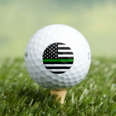 Balles De Golf Légère ligne verte : Anciens combattants patriotiq (T-shirt Insitu)