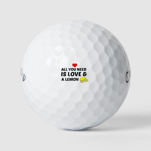 BALLES DE GOLF LEMON ET AMOUR (Devant)