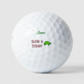 Balles De Golf Lent & Constant -Nom/ Initiale (Devant)