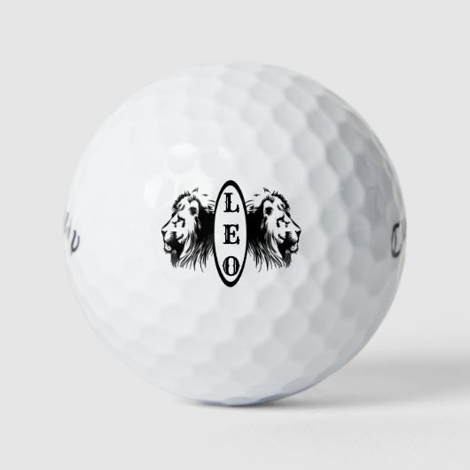 Balles De Golf Leo le lion bookended Zodiac (Devant)
