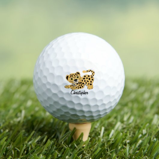 Balles De Golf Leopard Design Personalised (T-shirt Insitu)