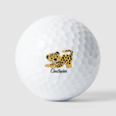 Balles De Golf Leopard Design Personalised (Recto)