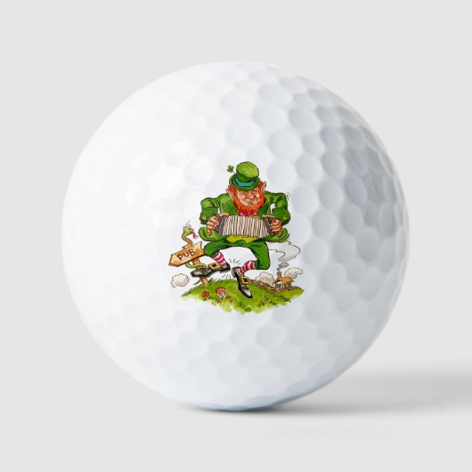Balles De Golf Leprechaun en vert, Joyeuse Saint Patrick's Day (Recto)