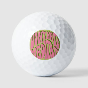 Balles De Golf les années 70 Retro : 'Meditate' Motivational Post