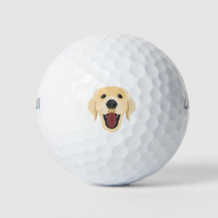 Balles De Golf Les chiens d'illustration font face à Golden Retri