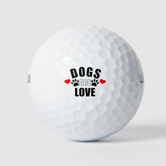 Balles De Golf Les chiens sont l'amour (Devant)