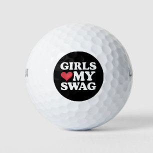 Balles De Golf Les filles adorent mon cœur Swag pour la Saint-Val