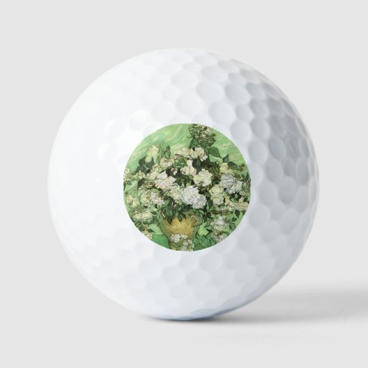 Balles De Golf Les fleurs de Van Gogh dans Vase (Recto)