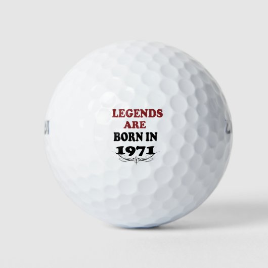 BALLES DE GOLF LES LÉGENDES SONT NÉES EN 1971 (Devant)
