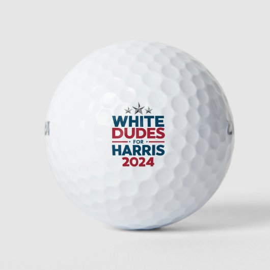 Balles De Golf Les Mecs Blancs De L'Élection Harris-2024 (Devant)