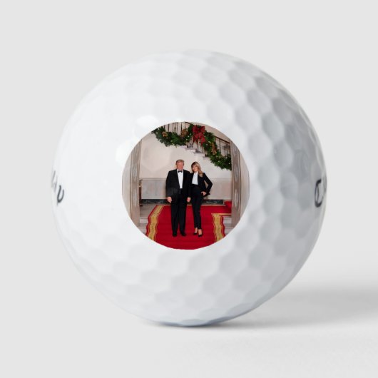 Balles De Golf Les pas de Noël Président Donald Trump & Melania (Devant)