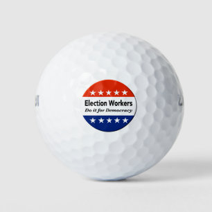 Balles De Golf Les Travailleurs Électoraux Le Font Pour La Démocr