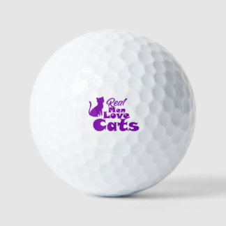 Balles De Golf Les vrais hommes aiment les chats – Cadeaux pour l