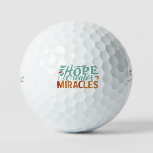 Balles De Golf L'espoir crée des miracles (Recto)