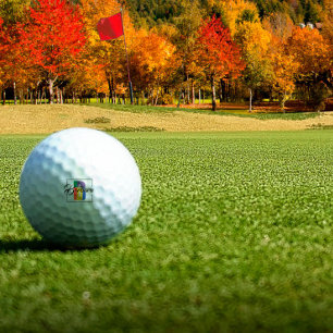 Balles De Golf Lettre de couleur initiale monogrammée moderne B