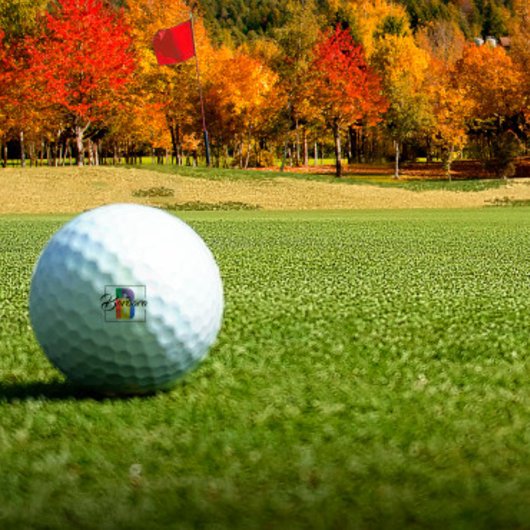 Balles De Golf Lettre de couleur initiale monogrammée moderne B