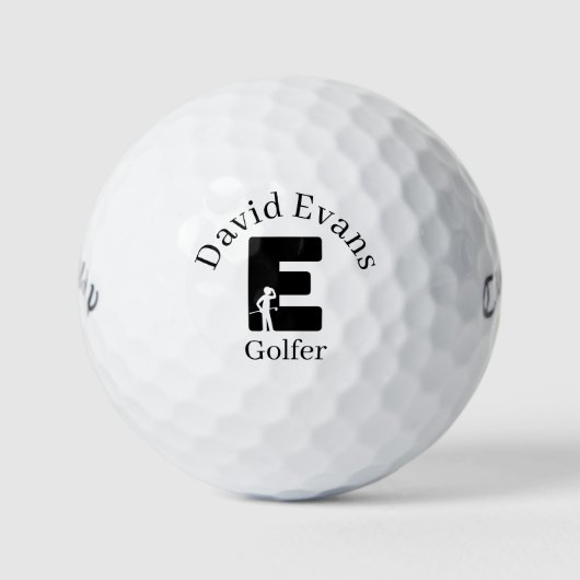 Balles De Golf LETTRE Golfer E (Devant)