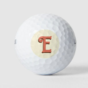 Balles De Golf LETTRE INITIALE CONTINUE 3D Crème ivoire