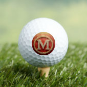 Balles De Golf Lettre initiale M Monogramme doré pailleté (T-shirt Insitu)
