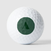 Balles De Golf LETTRE INITIALE MONOGRAPHIQUE Personnalisée Vert c (Recto)