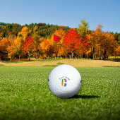 Balles De Golf Lettre initiale rouge jaune pourpre vert C